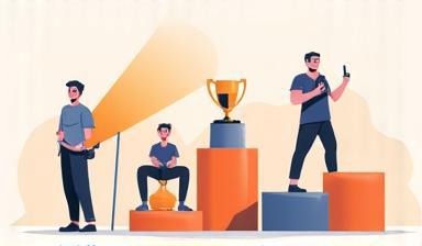 Illustration representing established success and recognition