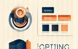 Illustration showing artist logo and branding elements like colours and fonts